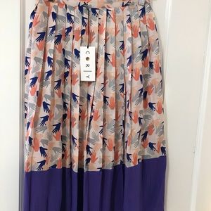 Corey silk medi skirt